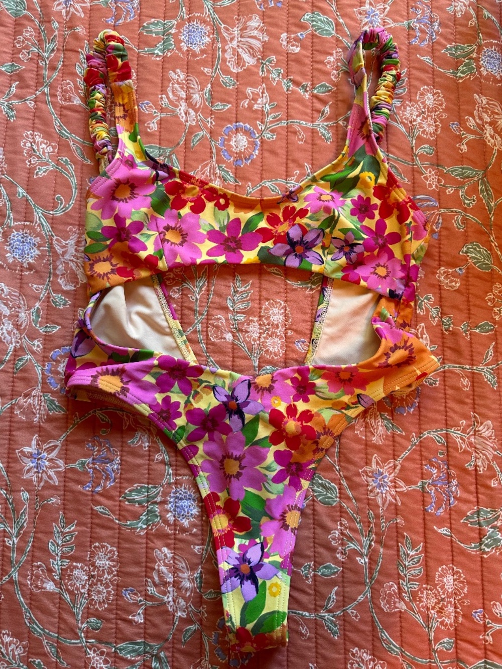 TWIIN floral one piece swimsuit!